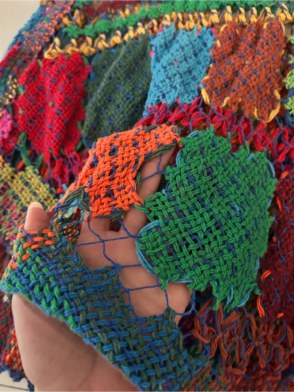 Brazilian handmade Multicolor Crochet Two-Piece Dress Set cover up unique - Picture 4 of 6